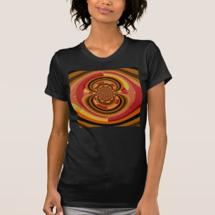 Retro-bunte Blumige Art Nouveau-Dekoration T-Shirt