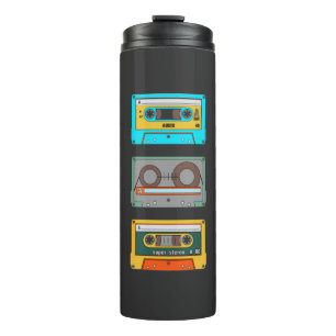 Retro-bunte Kassetten 80er Nostalgie Thermosbecher
