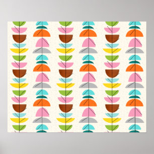 Retro Bunte Nester Poster
