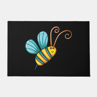 Retro bunte schöne Boho Hummel-Biene Fußmatte