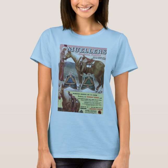 Retro bunter Cowpoke T-Shirt (Vorderseite)