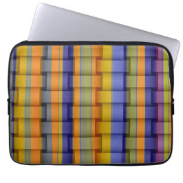 Retro buntes Streifenkunst-Grafikdesign Laptopschutzhülle