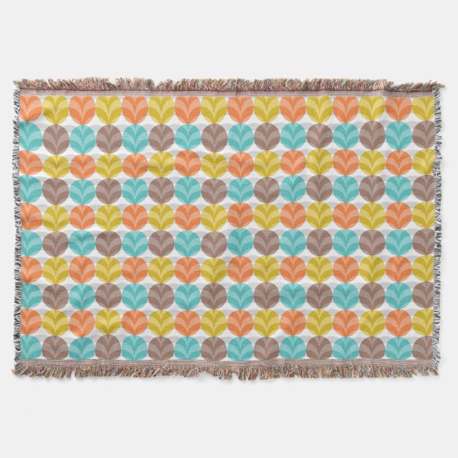Retro buntes Tupfen-Muster Decke (Vorderseite)