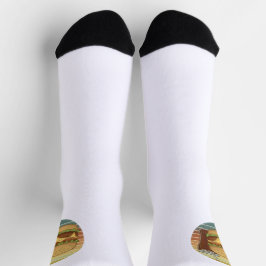 Retro burger and cola. socken