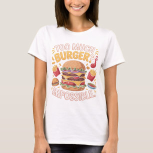 Retro-Burger-Liebhaber-Typografie-Design für Foodi T-Shirt