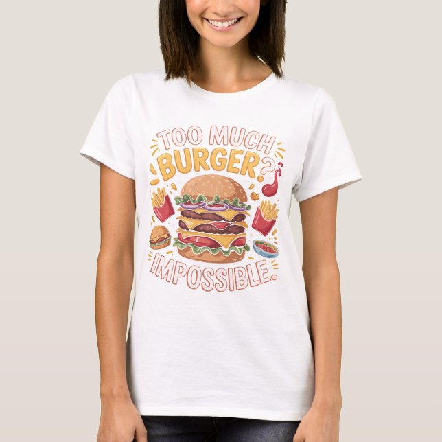 Retro Burger Lover Typography Design for Foodie  T-Shirt (Vorderseite)
