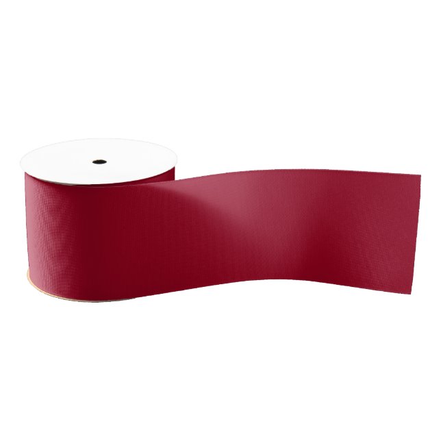 Retro Burgund Solid Design Ripsband (Spule)