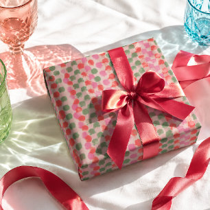 Retro-Bürsten Farbige Weihnachtsmuster Geschenkpapier