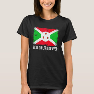 Retro Burundi Flag Beste Freundin je Mutter T-Shirt