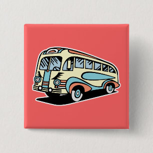Retro-Bus-Reisebus Button