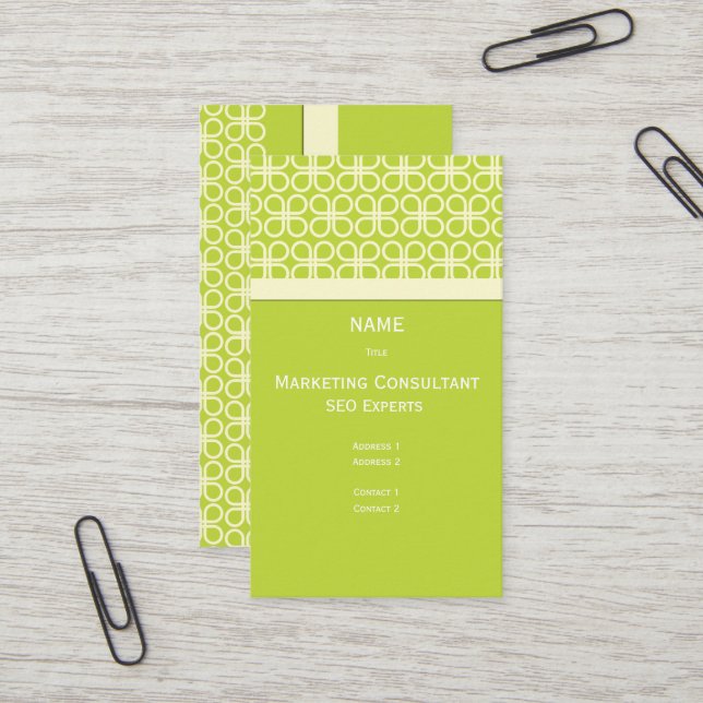Retro Business Card für Designer/DJ Farbe... Visitenkarte (Vorderseite/Rückseite Beispiel)