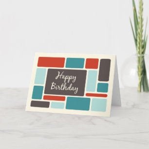 Retro Business De Groupe Carte Anniversaire