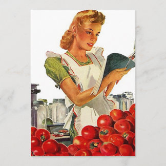 Retro Busy Kitchen Zuhause Canning Party Blank 12x Einladung