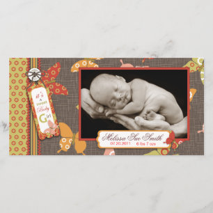 Retro Butterfells Fotokarte Ankündigung