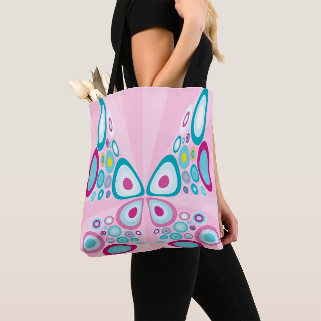 Retro Butterfly Abstrakter Pop Kunst Tasche (Von Creator hochgeladen)
