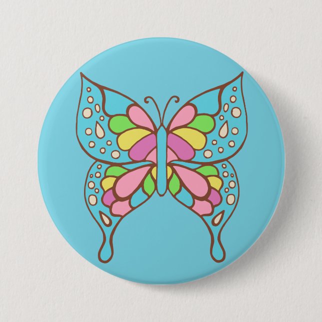 Retro Butterfly Button (Vorderseite)