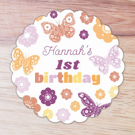 Retro Butterfly Geburtstag Untersetzer