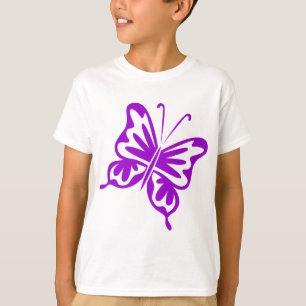 Retro Butterfly - Lila T-Shirt