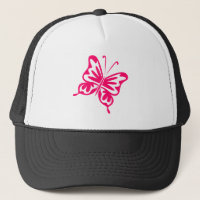 Retro Butterfly - Neon Red
