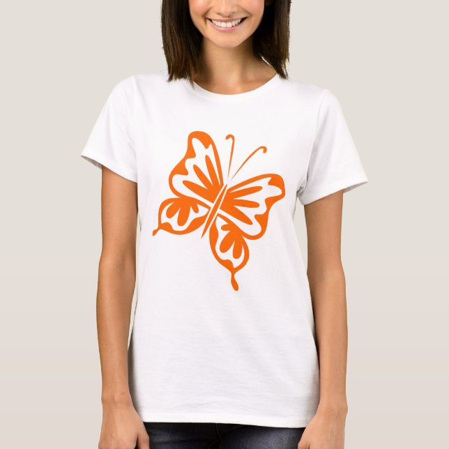 Retro Butterfly - Orange T-Shirt (Vorderseite)