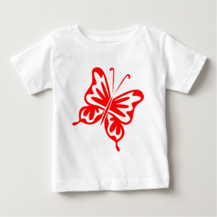 Retro Butterfly - Rot Baby T-shirt