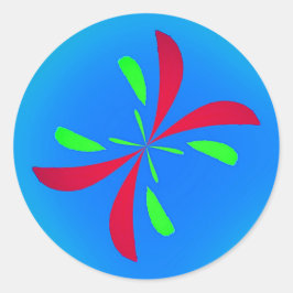 Retro Butterfly Runder Aufkleber