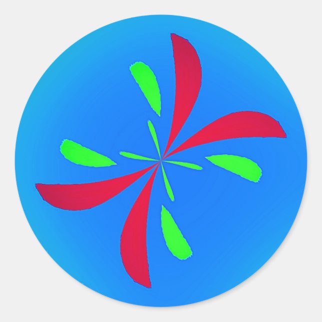 Retro Butterfly Runder Aufkleber (Vorderseite)