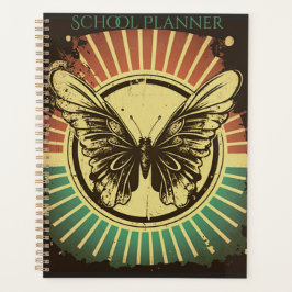 Retro Butterfly School Planer, School Calenda Planer