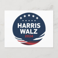 Retro Button Election for Democrats Harris Waltz