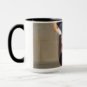 Retro Button-Up Girl Tasse
