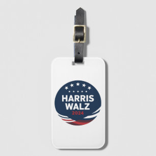Retro-Button-Wahl für Demokraten Harris Waltz Gepäckanhänger