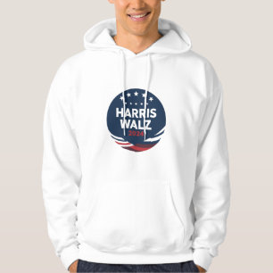 Retro-Button-Wahl für Demokraten Harris Waltz Hoodie