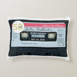 Retro C Audiotape Cassette 50. Geburtstag A Kissen