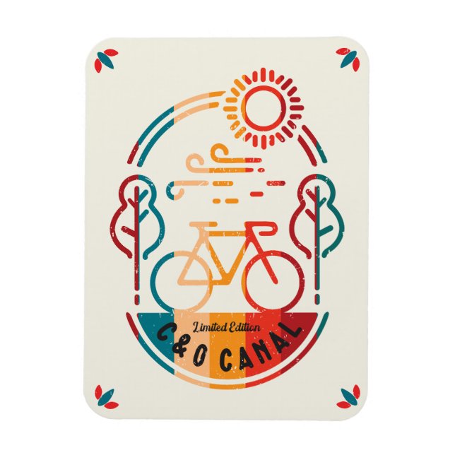 Retro C und O Canal Bike Trail. Magnet (Vertikal)