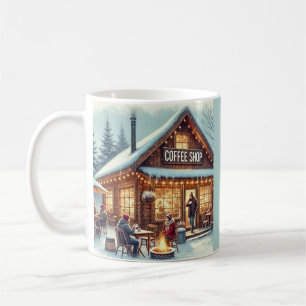 Retro-Café-Atmosphäre Kaffeetasse