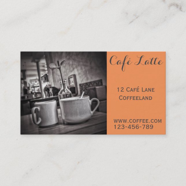 Retro Café Kaffeehaus Vintag stilvoll Visitenkarte (Vorderseite)