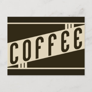 Retro-Café Postkarte