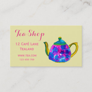 Retro Café Tee-Shop Designer Teacup Visitenkarte