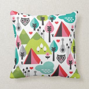 Rétro caisse mignonne de coussin de motif de faun