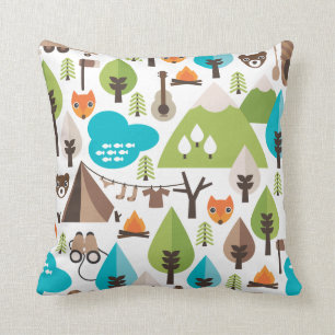 Rétro caisse mignonne de coussin de motif de faun