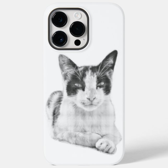 Retro Calico Halbton Case-Mate iPhone 14 Pro Max Hülle (Rückseite)