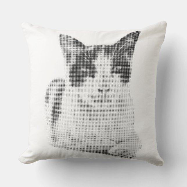Retro Calico Halftone Kissen (Vorderseite)