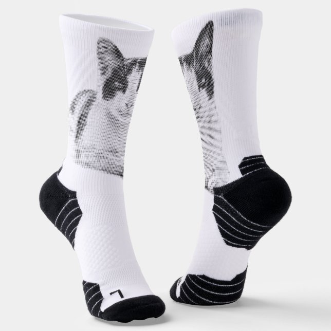 Retro Calico Halftone Socken (Gewinkelt)