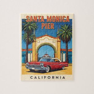 Retro California Dream Santa Monica Pier