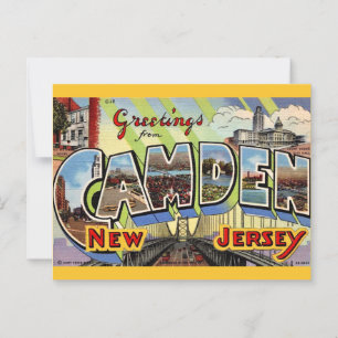 Retro Camden NJ Grußkarte Postkarte