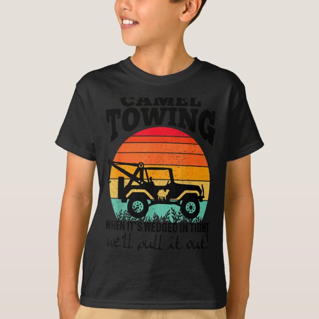 Retro Camel Towing Sarcastic Quotes Life Without M T-Shirt (Vorderseite)