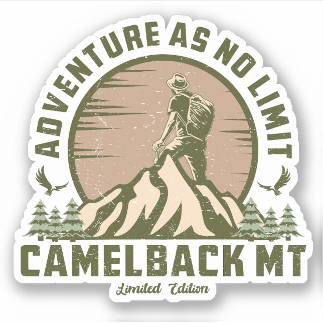 Retro Camelback Bergsee-Zauber im Val Piora T - Sh Aufkleber (Vorderseite)