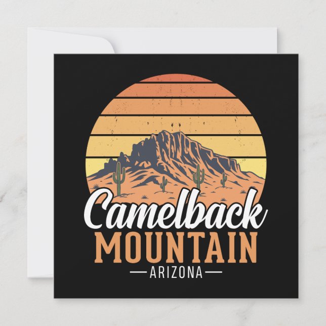 Retro Camelback Mountain Arizona Wüstenreise (Vorderseite)