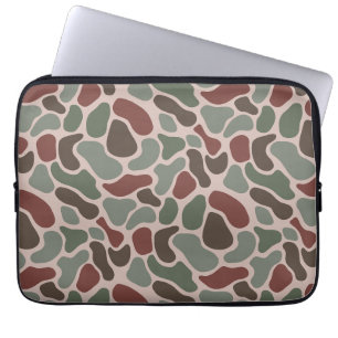 Retro Camo (rot grün) Laptopschutzhülle