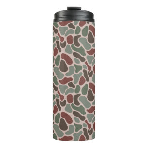 Retro Camo (rot grün) Thermosbecher